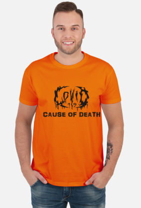 Koszulka COVID-19 - 'Cause of Death' logo Black