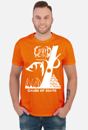 Koszulka COVID-19 - 'Cause of Death' dwustronna White