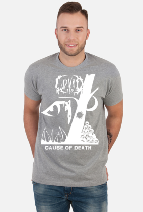 Koszulka COVID-19 - 'Cause of Death' dwustronna White