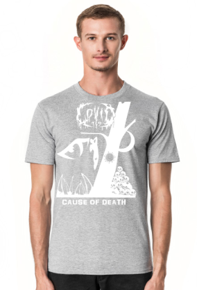 Koszulka COVID-19 - 'Cause of Death' dwustronna White