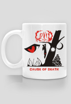 Kubek COVID-19 - 'Cause of Death' Red&Black