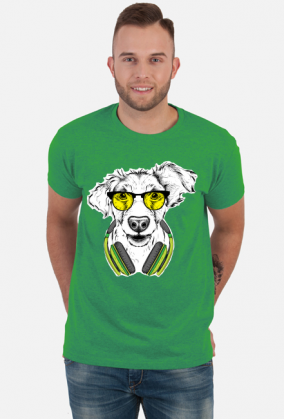 Koszulka - Pies w żółtych okularach