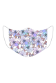 Maseczka ochronna z filtrem Spring Kwiaty niebieska fioletowa