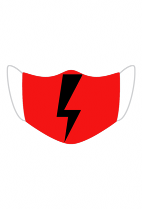 Maseczka kolorowa fullprint - strajk kobiet red