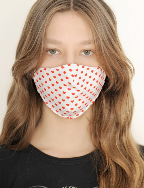maseczka red hearts