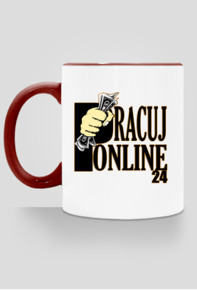 Kubek z kolorowym uchem PracujOnline24