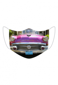 Kolorowa maseczka wielokrotnego uzytku Vintage car 30