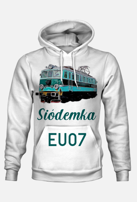 Bluza Fullprint z Lokomotywą EU07-195 ,,Siódemka"