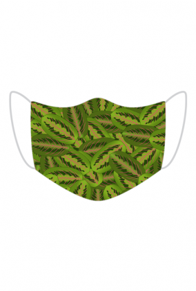 Maska w zielone liście maranty