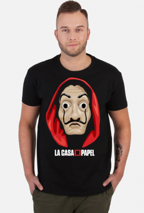 T-SHIRT MĘSKI " DOM Z PAPIERU" LA CASA DE PAPEL