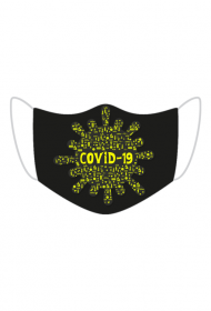 Maseczka kolorowa fullprint - covid black