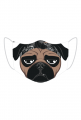 Maseczka - Mops w bandanie