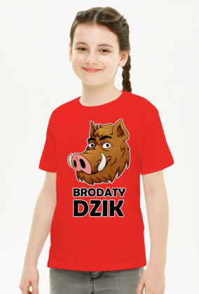 KOSZULKA DZIEWCZĘCA BRODATY DZIK