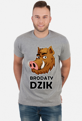 KOSZULKA MĘSKA BRODATY DZIK