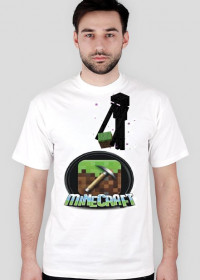 Koszulka Biała- Minecraft-Enderman-S