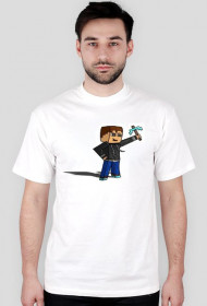 Koszulka biała -Minecraft- Górnik S