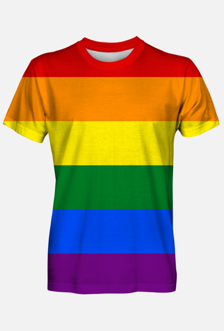 T-shirt męski - kolory tęczy #TOLERANCJA