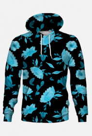 BLUZA Z KAPTUREM POLNE KWIATY