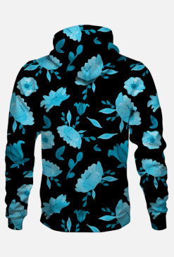 BLUZA Z KAPTUREM POLNE KWIATY