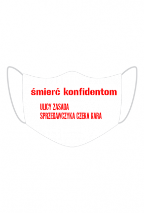 ŚMIERĆ KONFIDENTOM maseczka