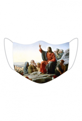 Maseczka kolorowa z Motywem Religijnym  (Jezus Chrystus) - Damska