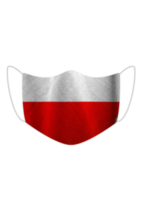 Maseczka kolorowa z Motywem Patriotycznym (Flaga Polski) - Damska