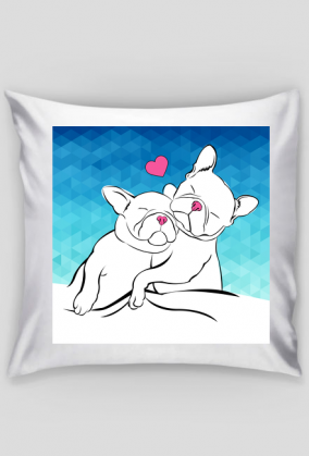 Poszewka na poduszkę 39x39 - Buldogi Francuskie