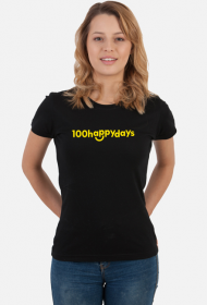 100happydays smile yellow - koszulka damska