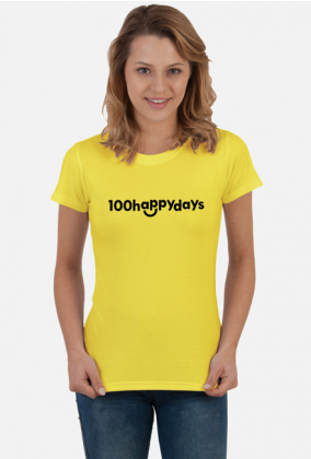 100happydays smile black - koszulka damska