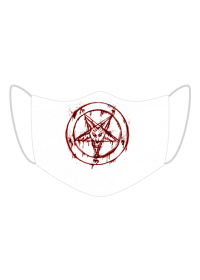 Maseczka pentagram baphomet atheist logo