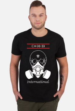 Koszulka 'Skull in gasmask C19 International' WHITE.