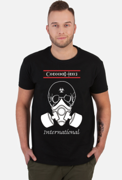 Koszulka 'Skull in gasmask CV International' WHITE.