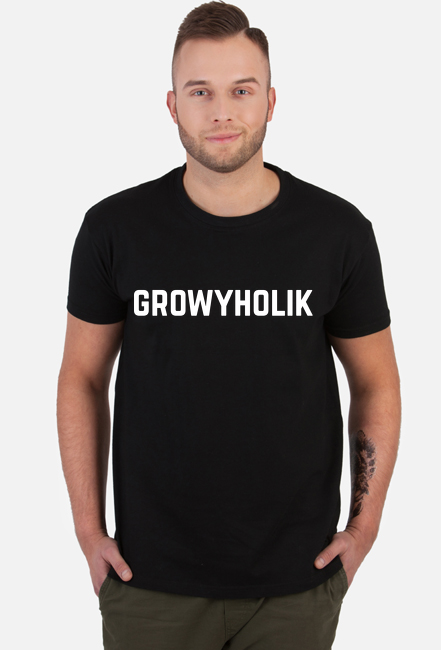 Koszulka Męska GROWYHOLIK, czarna