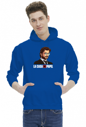 BLUZA Z KAPTUREM '' LA CASA DE PAPEL '' PROFESOR'' DOM Z PAPIERU'' HIT - IDEALNY PREZENT!