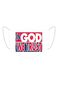 maseczka in God we trust, USA, ameryka, religia