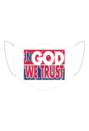 maseczka in God we trust, USA, ameryka, religia