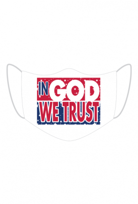 maseczka in God we trust, USA, ameryka, religia