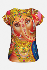 Koszulka damska FullPrint - Kolorowy Ganesha