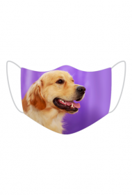 Maseczka - Golden Retriver fiolet