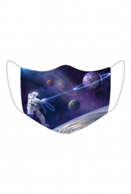 Kolorowa maseczka astronomiczna wielokrotnego uzytku Kosmonauta