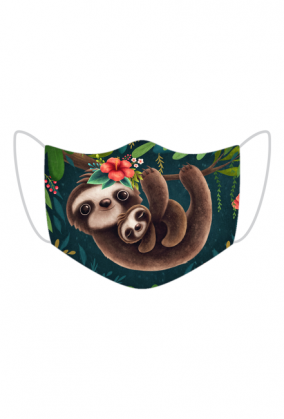 Maseczka - Mama Leniwiec z Leniwiątkiem