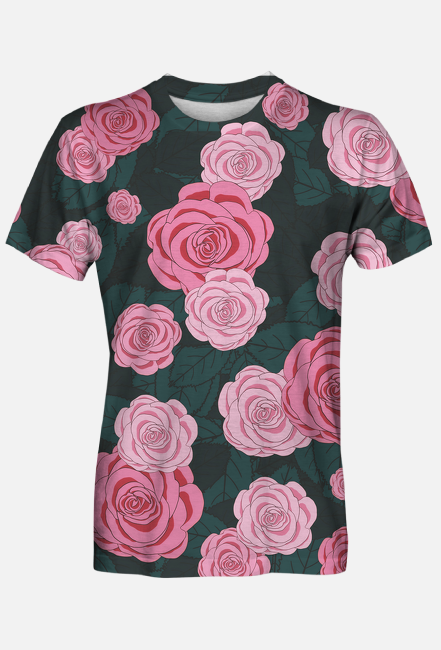 Koszulka męska z motywem róż