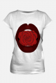 Damska koszulka z ustami z różą