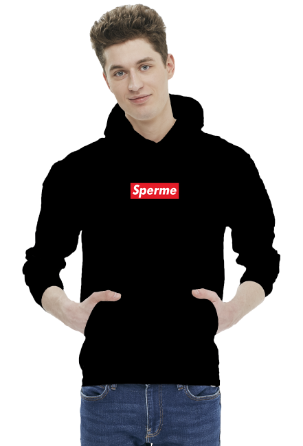 Sperme Black Hoodie - brandhero
