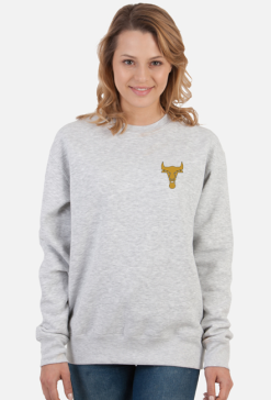 Bluza UNISEX Szara + Logo Kwiaty