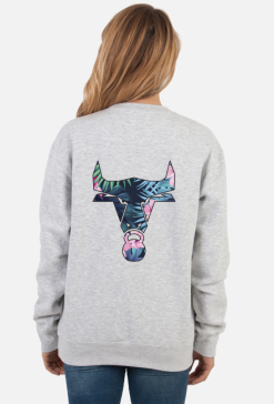 Bluza UNISEX Szara + Logo Kwiaty