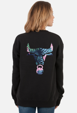 Bluza UNISEX Czarna + Logo Kwiaty