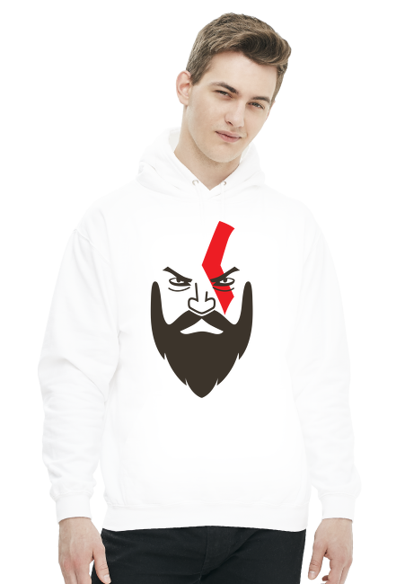 Bluza z kapturem Męska KRATOS, biała