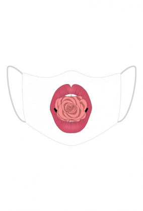 Maseczka usta z różą