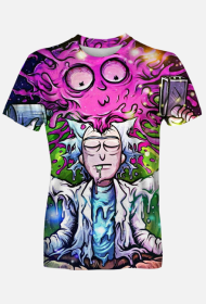 koszulka Rick i Morti różowy mózg FullPrint